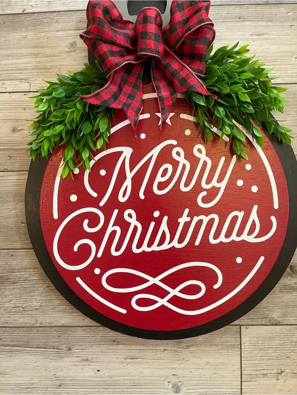 SweetieSignCompany | Merry Christmas Door Hanger | Size: 23” Long x 17” Wide